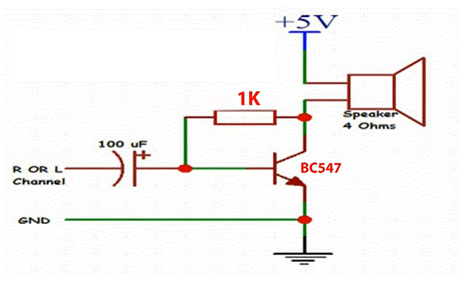rangkaian transistor monstar dengan menggunakan 2 kapasitor